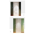 GO-B15 Double Closet Door 5 Panneau blanc Amorced Shaker Design Partage Portes